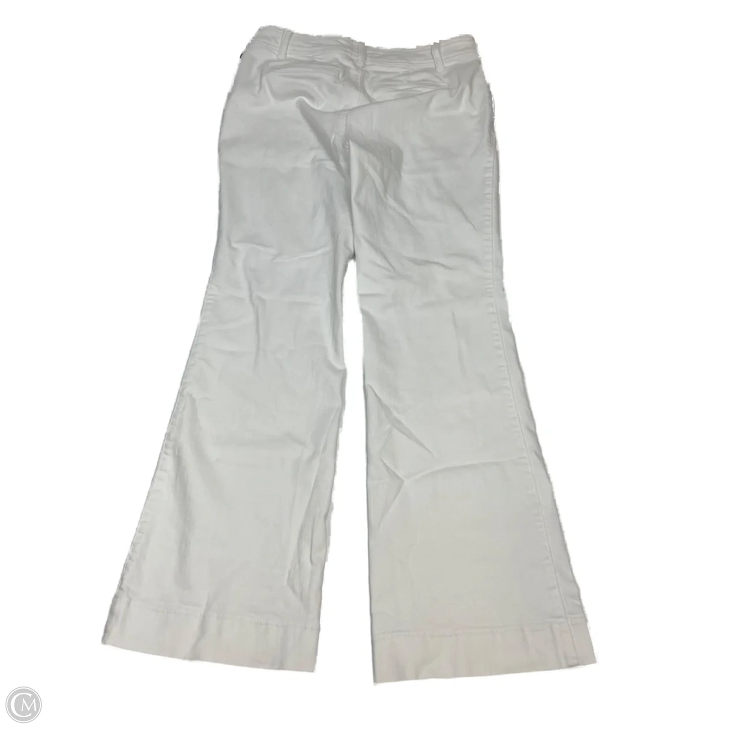 Jeans Flared By Talbots In White Denim, Size: 8