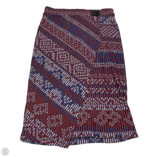 Skirt Midi By Maeve In Blue & Red, Size: M