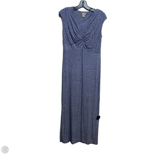 Dress Casual Maxi By Chicos In Blue, Size: Xs