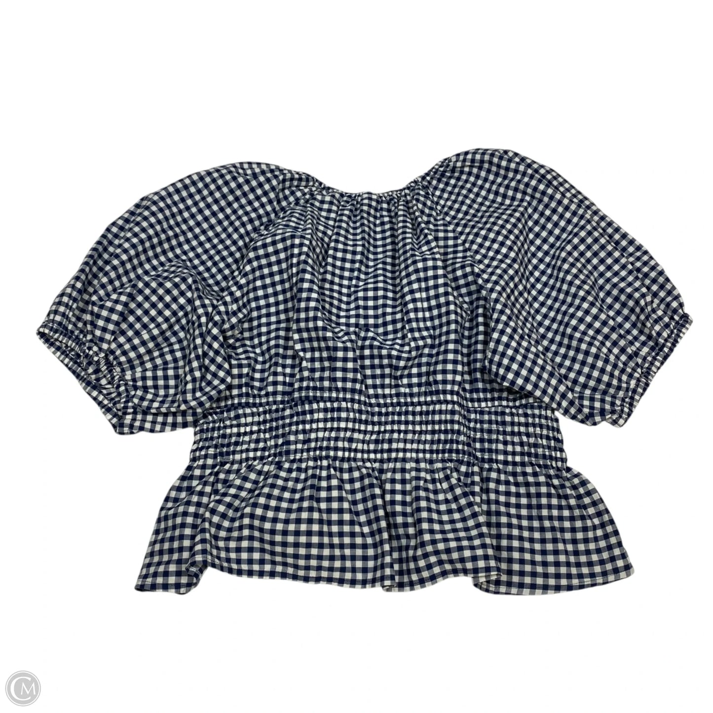 Top Short Sleeve By Old Navy In Blue & White, Size: Xl