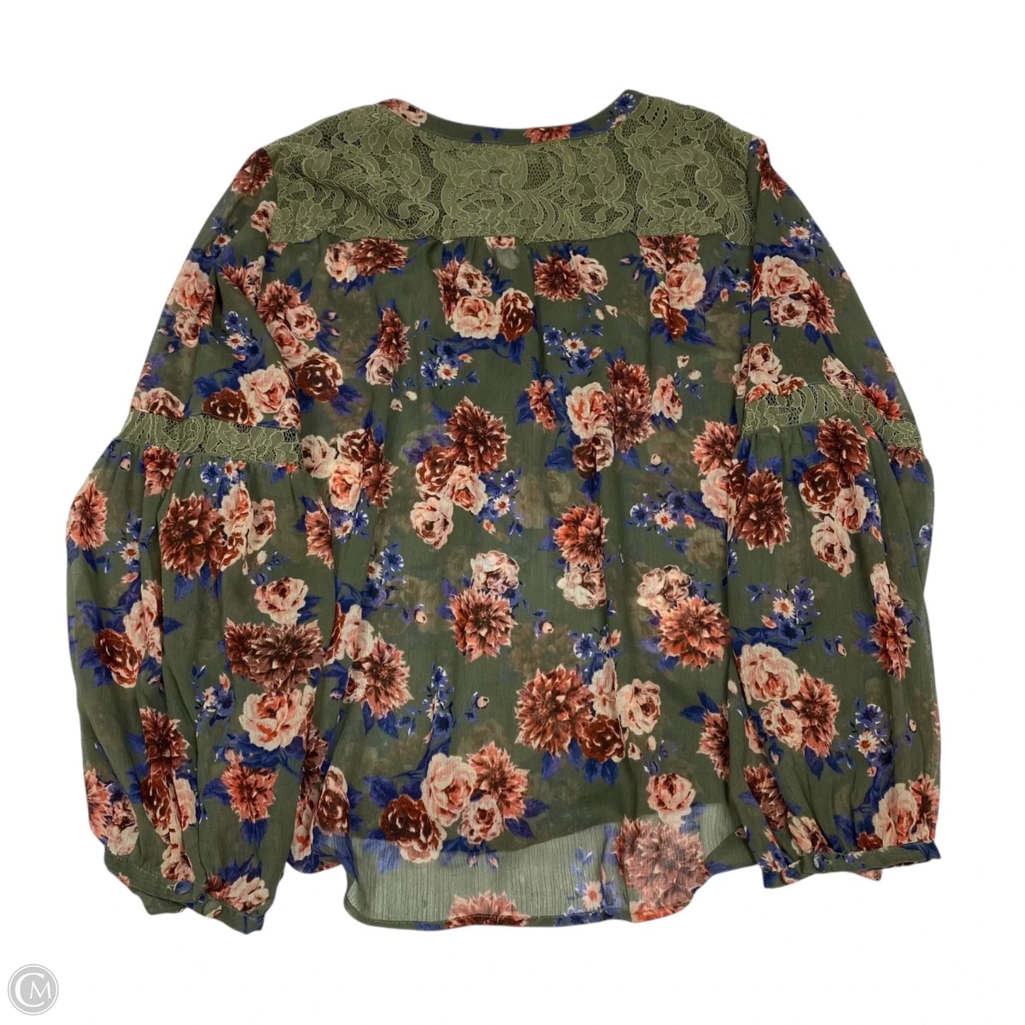 Top Long Sleeve By Torrid In Green, Size: 2x