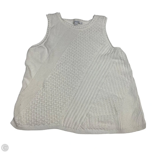 Top Sleeveless By Chicos In White, Size: Xl