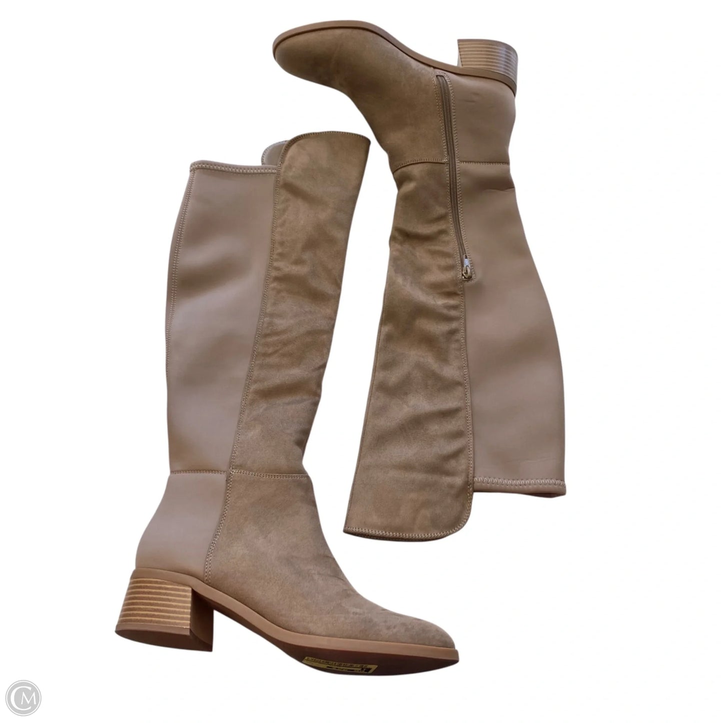 Boots Knee Flats By Crown And Ivy In Tan, Size: 9.5