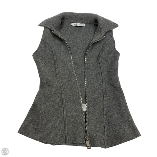 Vest Sweater By Zara In Grey, Size: S