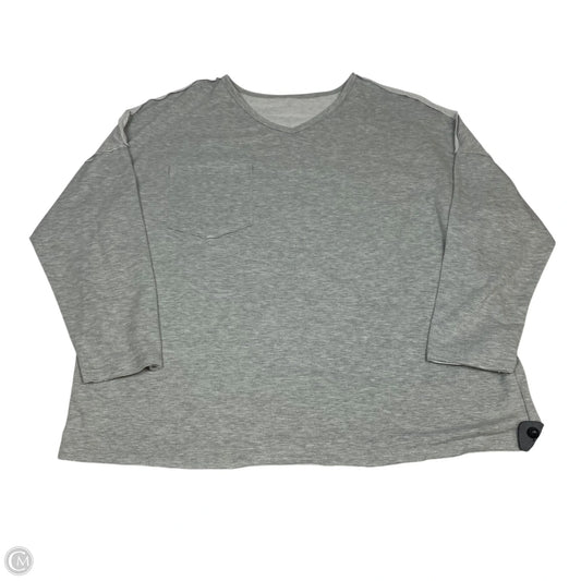 Top Long Sleeve By Clothes Mentor In Grey, Size: 2x