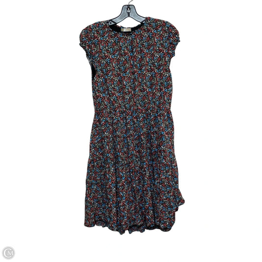 Dress Casual Short By Kirundo In Blue & Red, Size: M