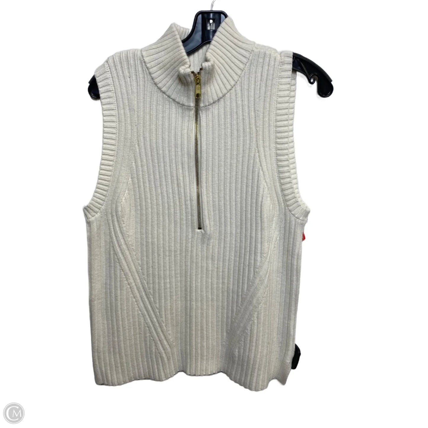 Vest Sweater By Talbots In Cream, Size: S