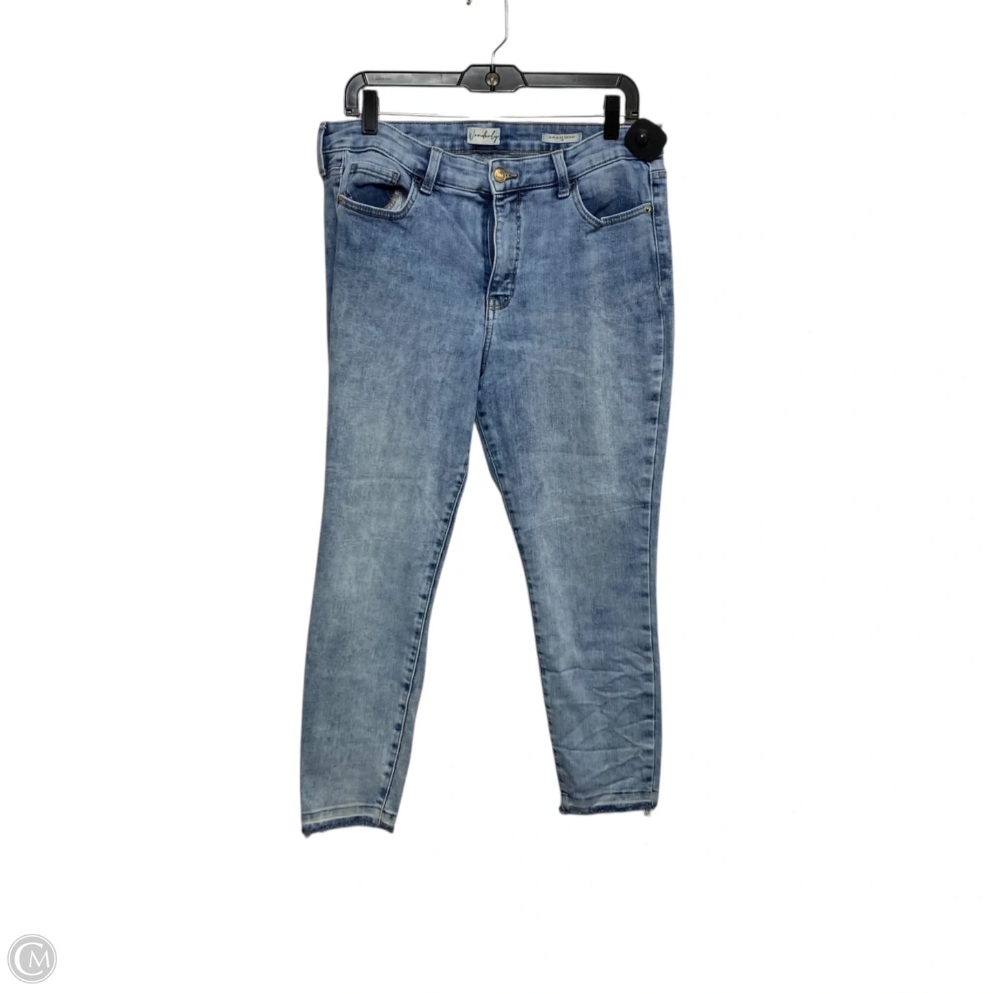 Jeans Skinny By Wonderly In Blue Denim, Size: 14