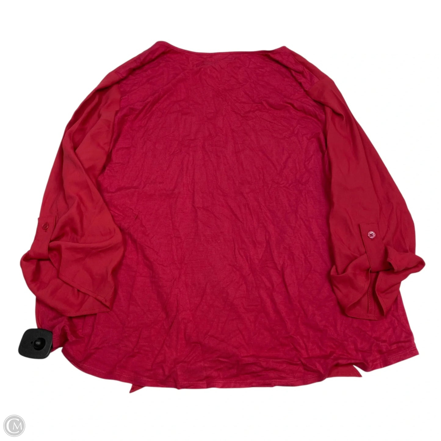 Top 3/4 Sleeve By Chicos In Red, Size: L