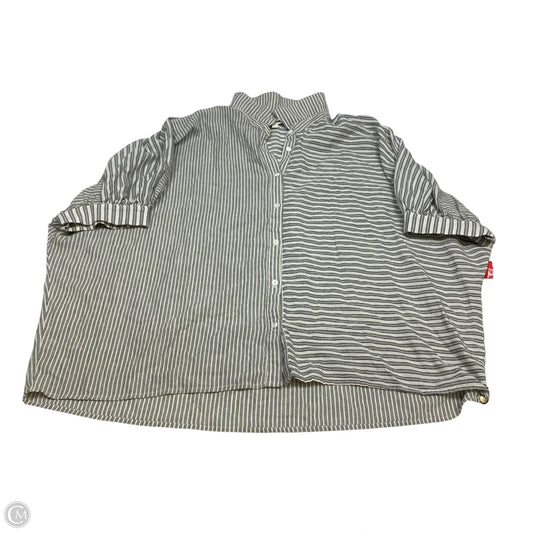 Top Short Sleeve By Oddi In Black & Cream, Size: Osfm