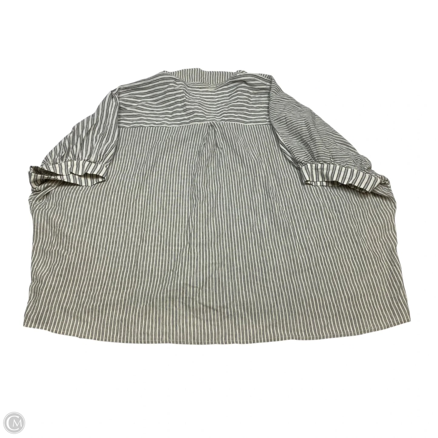 Top Short Sleeve By Oddi In Black & Cream, Size: Osfm