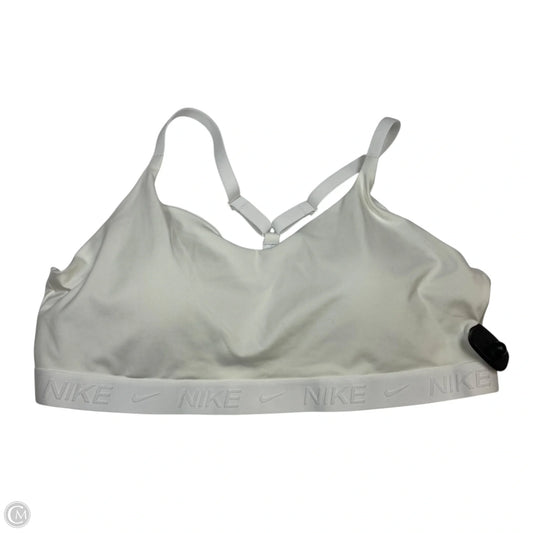 Athletic Bra By Nike Apparel In White, Size: 2x