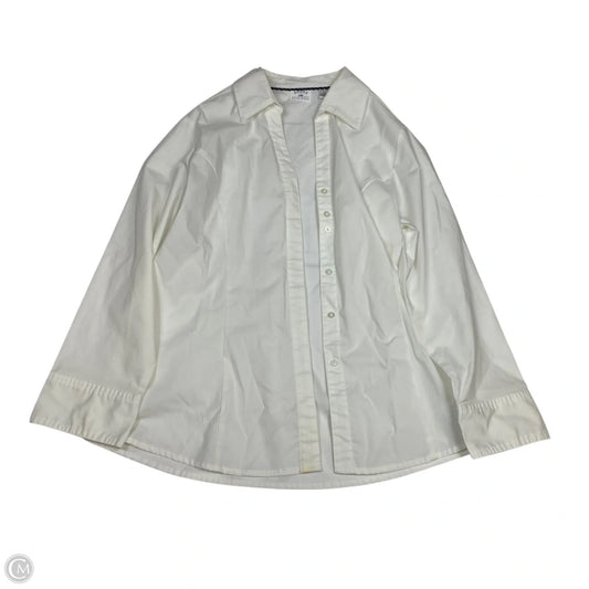 Top Long Sleeve By Lee In White, Size: L