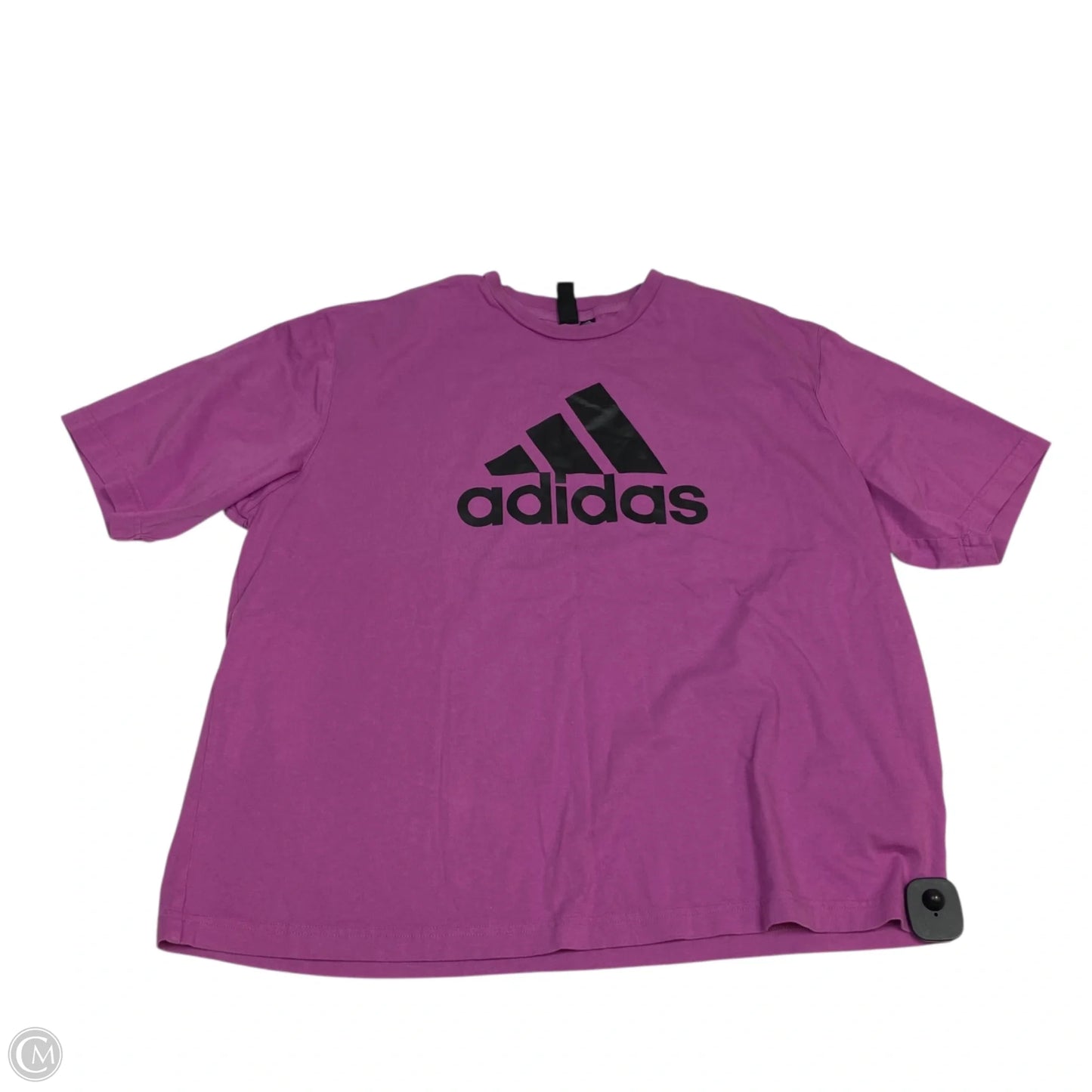 Athletic Top Short Sleeve By Adidas In Purple, Size: Xl
