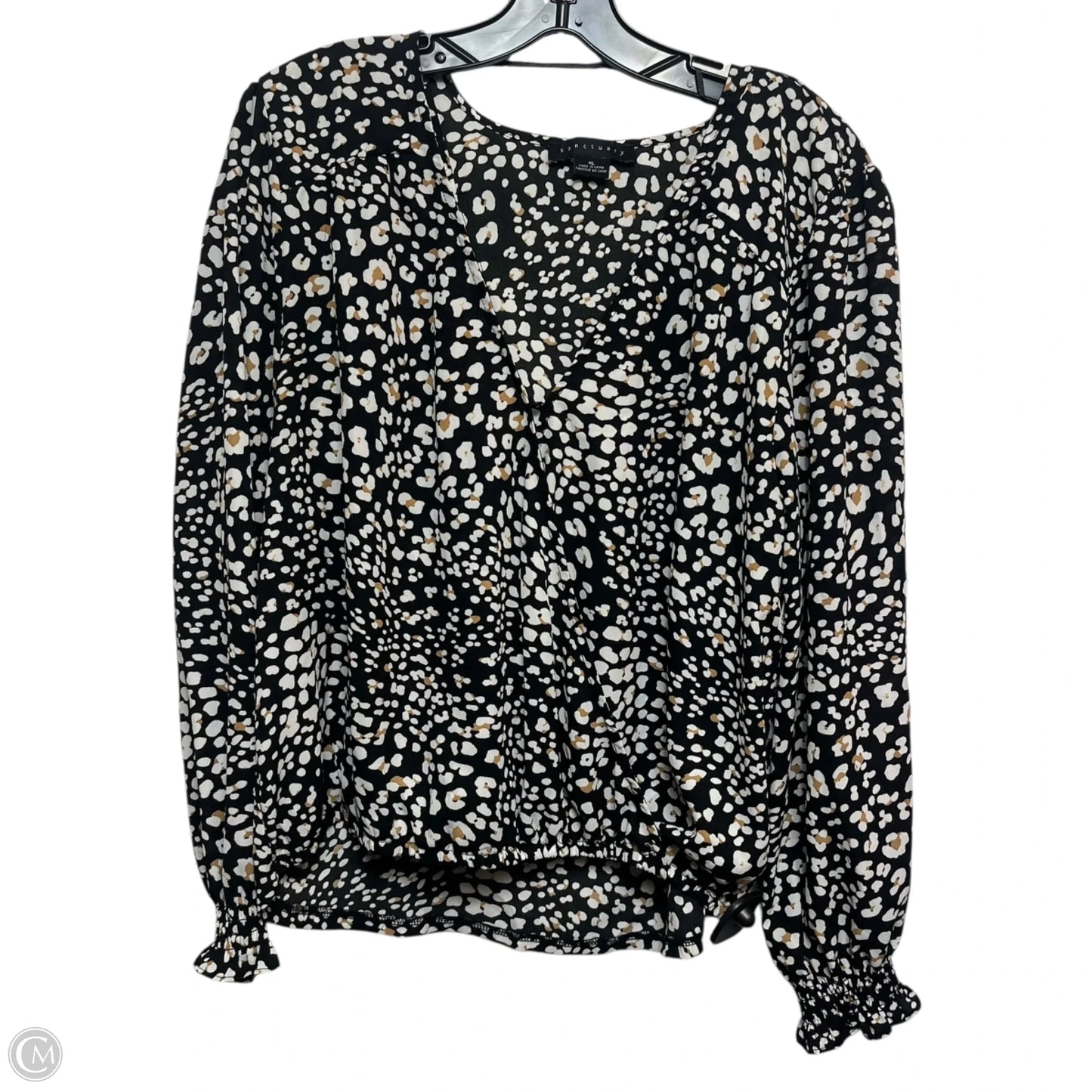 Top Long Sleeve By Sanctuary In Animal Print, Size: Xl