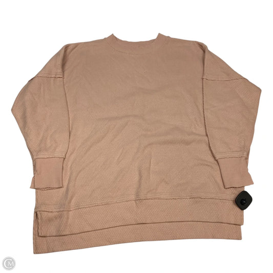 Top Long Sleeve By Aerie In Peach, Size: S