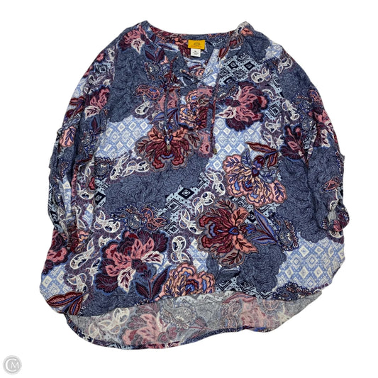Top 3/4 Sleeve By Ruby Rd In Blue, Size: Xl