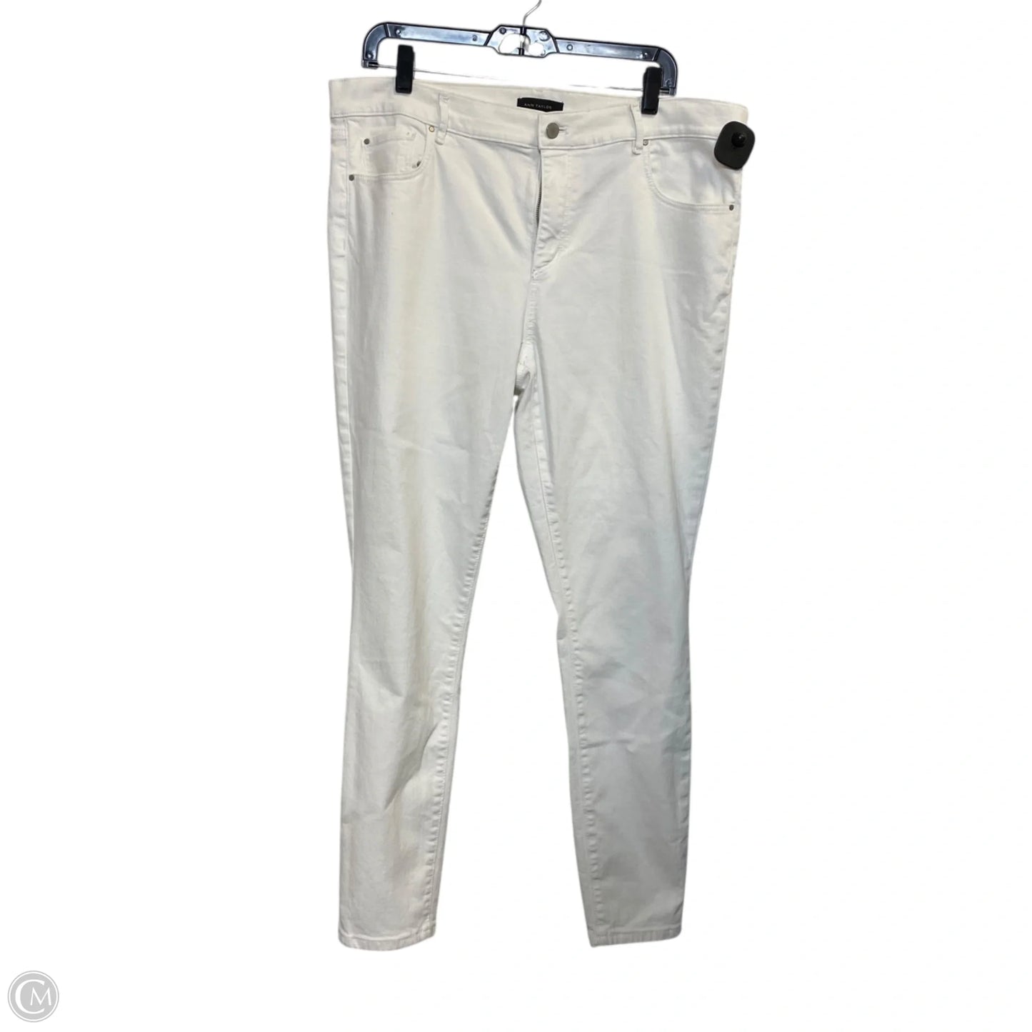 Jeans Straight By Ann Taylor In White Denim, Size: 14