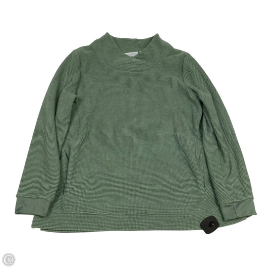 Top Long Sleeve By D&co. In Green, Size: M