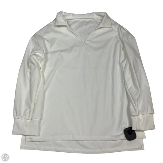 Top Long Sleeve By Cmf In White, Size: M