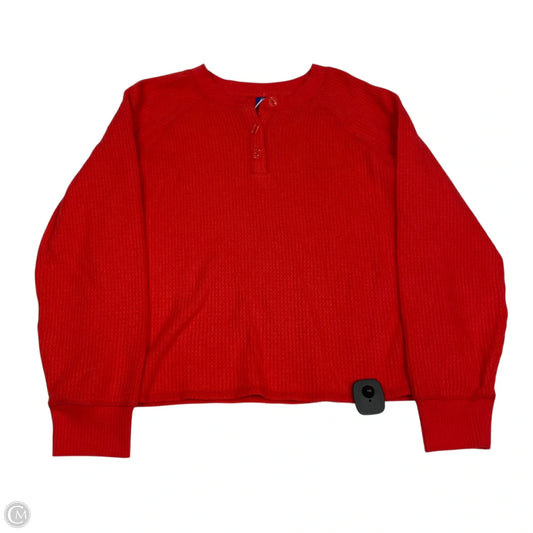 Top Long Sleeve By Old Navy In Red, Size: M