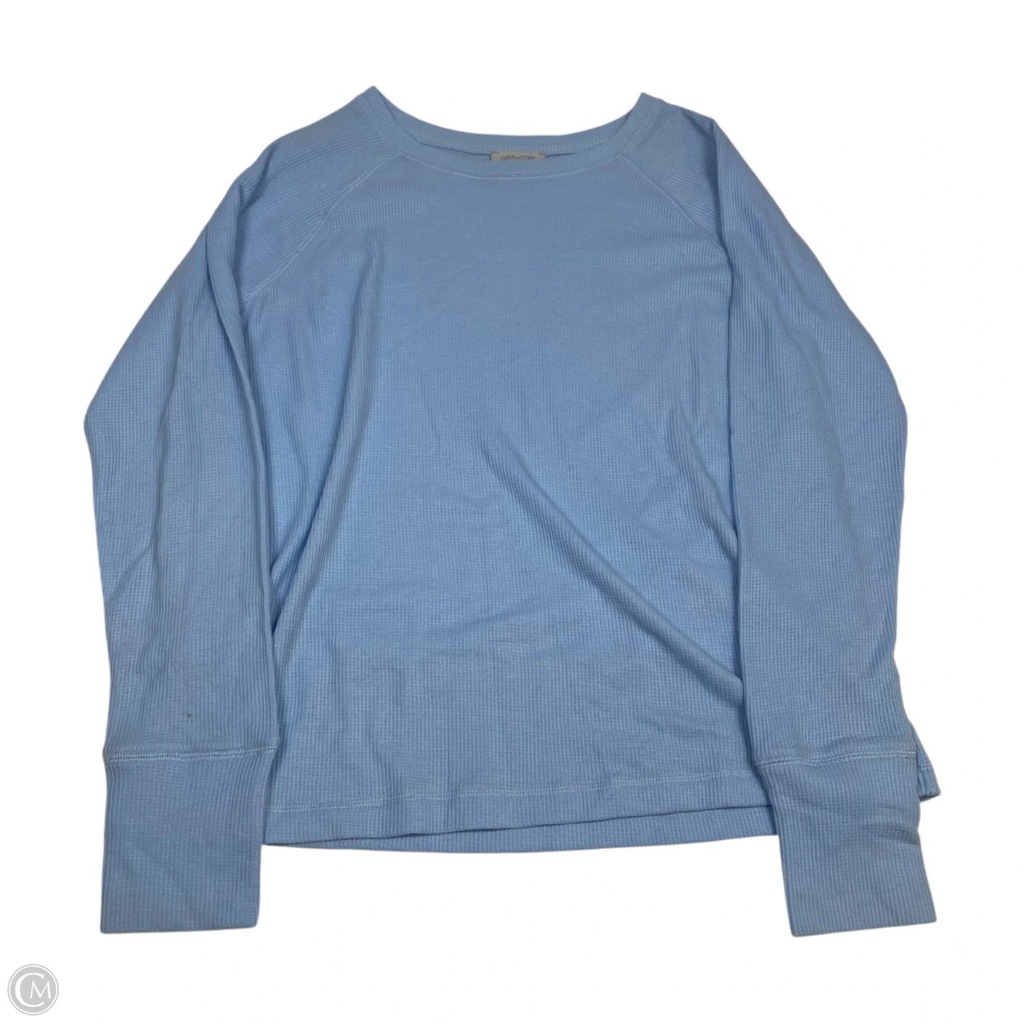 Top Long Sleeve By Ocean + Coast In Blue, Size: L