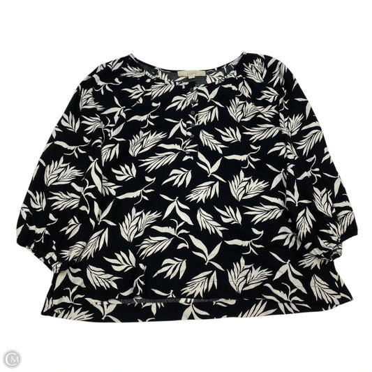 Top 3/4 Sleeve By Loft In Black, Size: M
