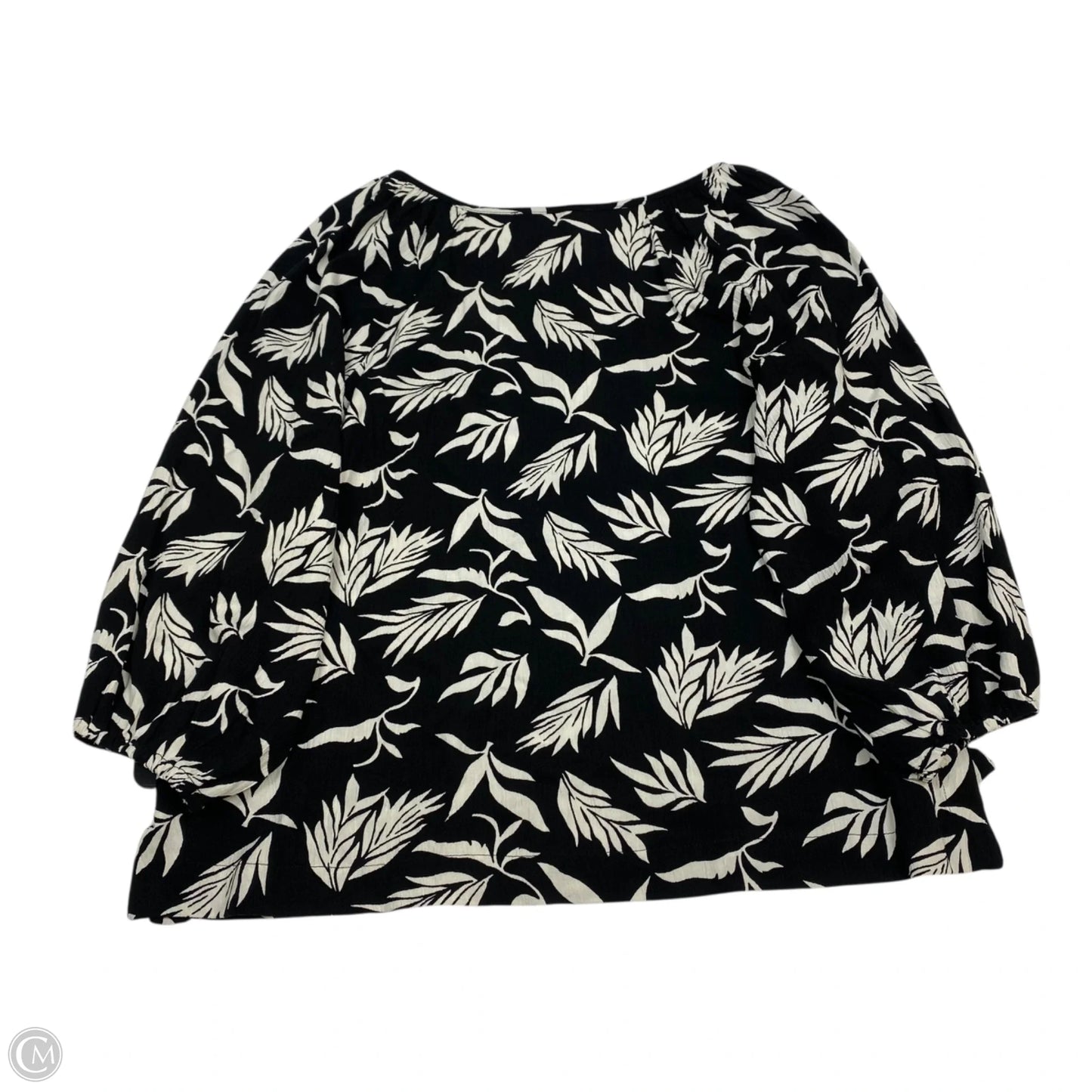 Top 3/4 Sleeve By Loft In Black, Size: M