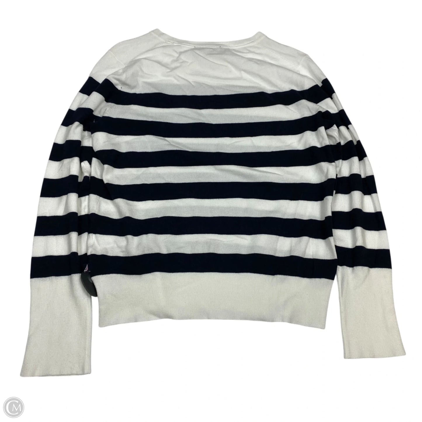 Top Long Sleeve By Nautica In Striped Pattern, Size: M