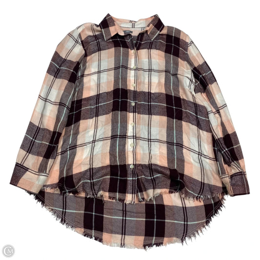 Top Long Sleeve By Aerie In Pink & Purple, Size: S