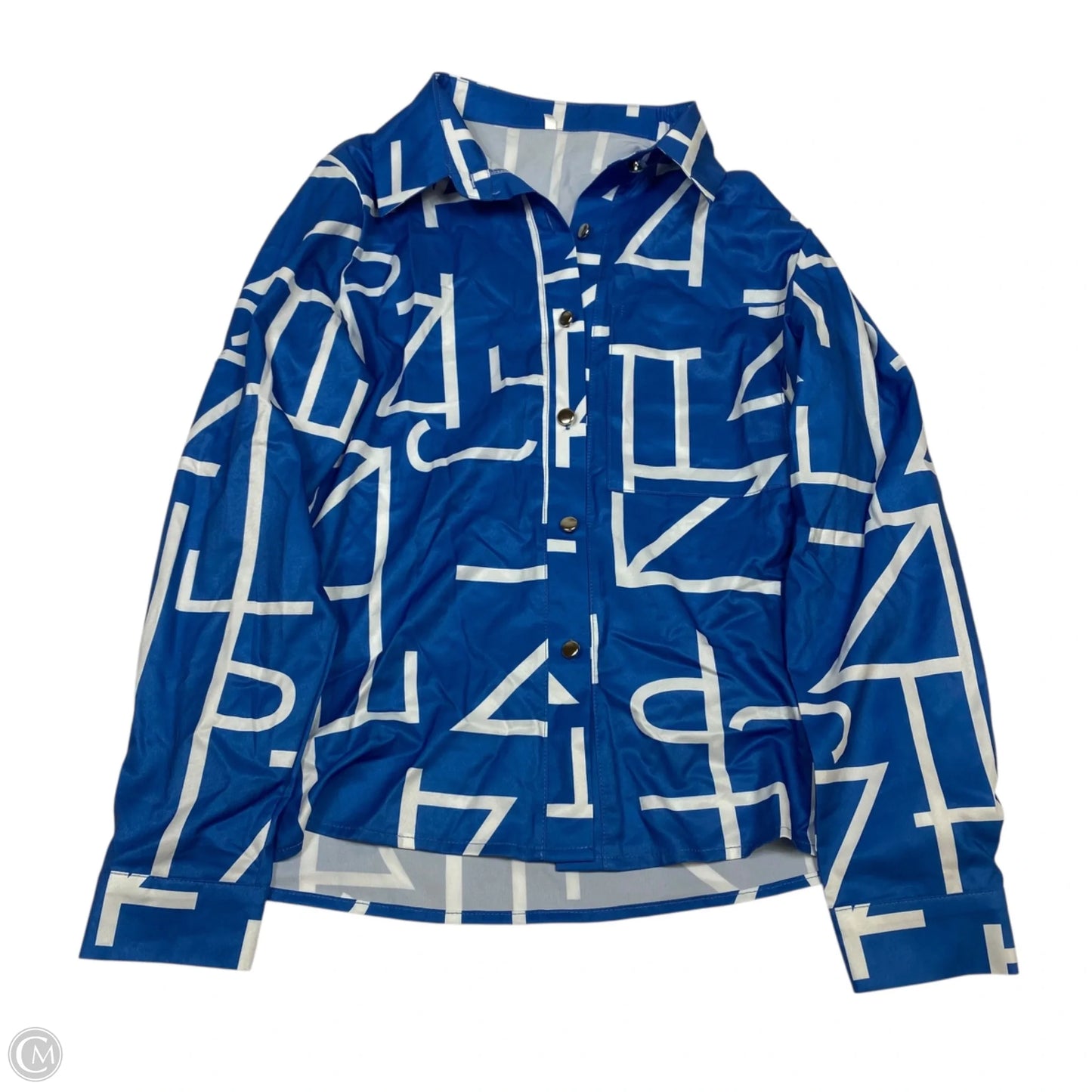 Top Long Sleeve By Cmf In Blue, Size: S