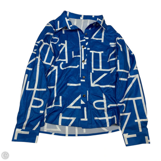 Top Long Sleeve By Cmf In Blue, Size: S