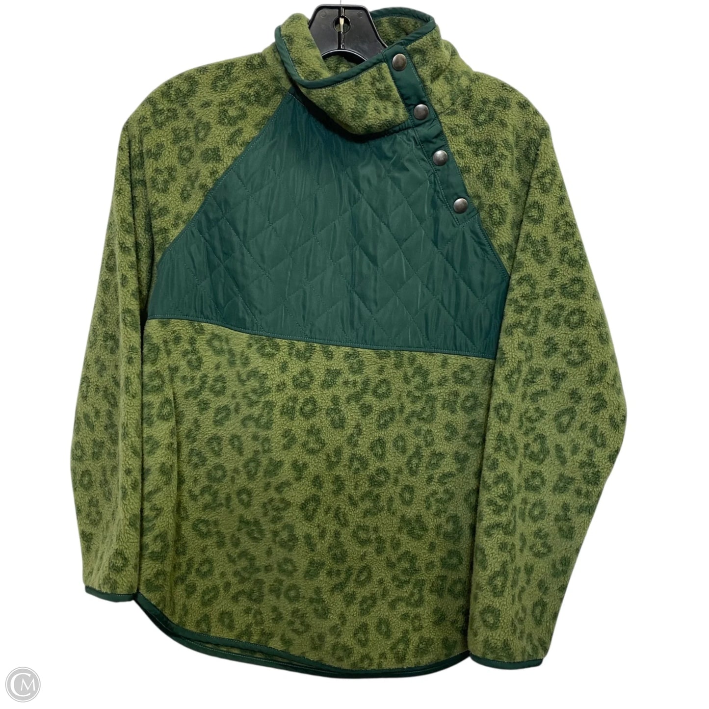 Jacket Fleece By J. Crew In Green, Size: Xxs