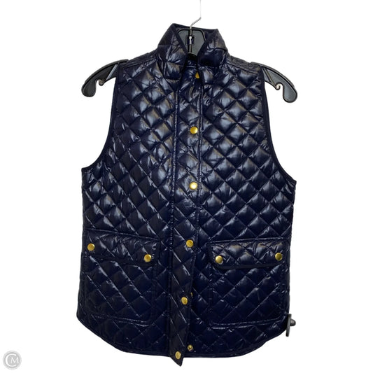 Vest Puffer & Quilted By J. Crew In Blue, Size: Xs