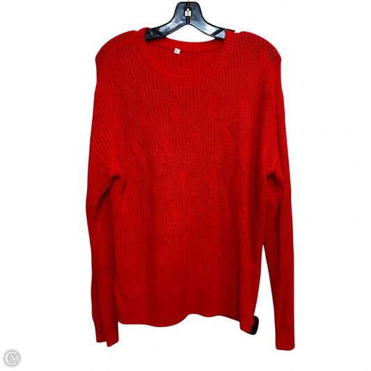 Sweater By Clothes Mentor In Red, Size: L