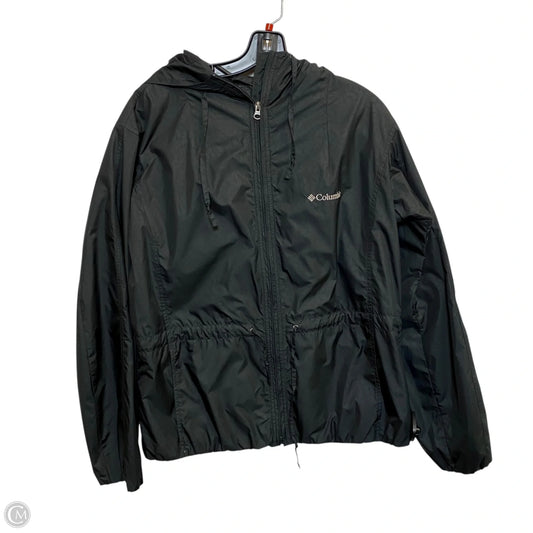 Jacket Windbreaker By Columbia In Black, Size: L