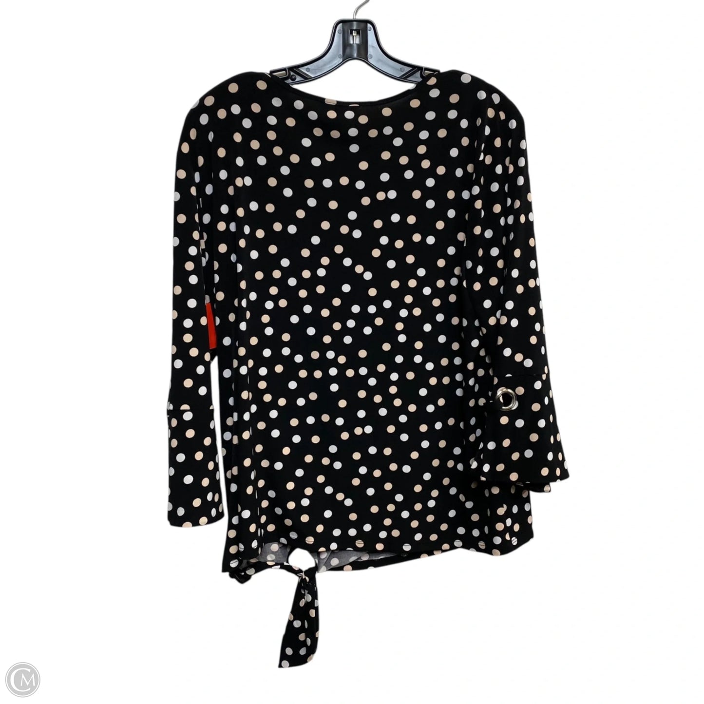Top Long Sleeve By Cato In Black & White, Size: L