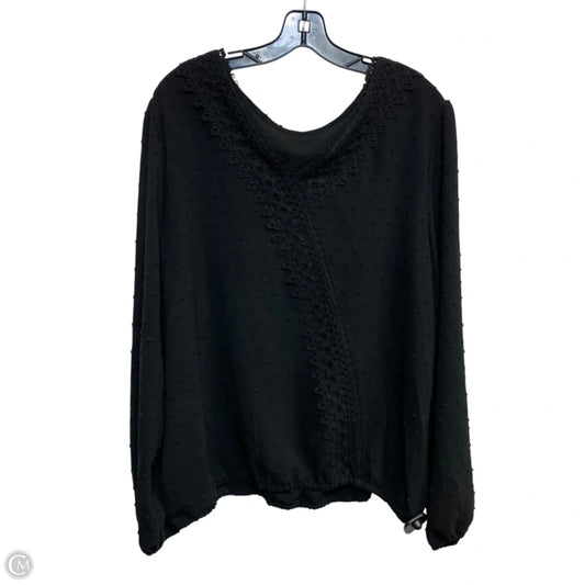 Top Long Sleeve By Clothes Mentor In Black, Size: Xl