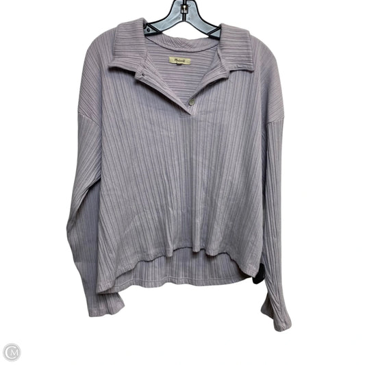 Top Long Sleeve By Madewell In Purple, Size: L