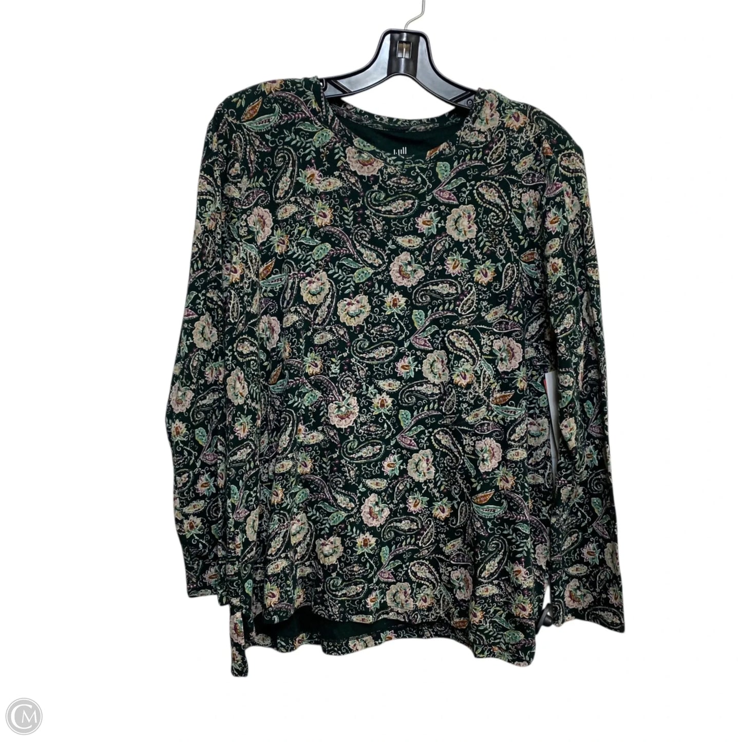Top Long Sleeve By J. Jill In Green, Size: Lp