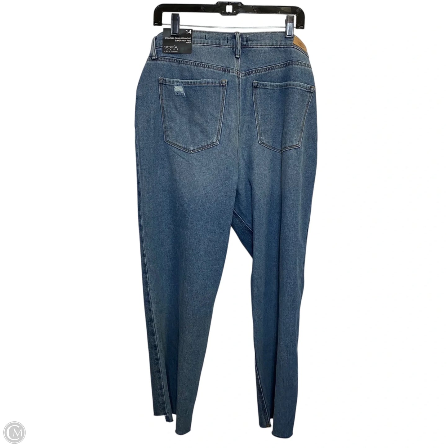 Jeans Straight By Sofia By Sofia Vergara In Blue Denim, Size: 14