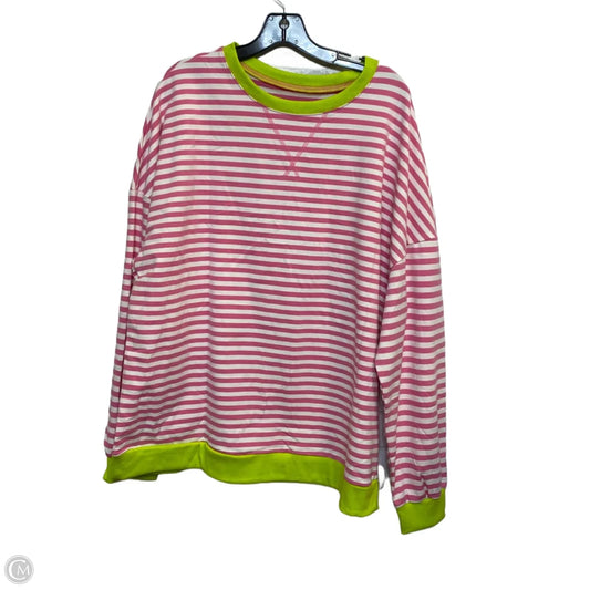 Top Long Sleeve By Cmf In Pink & Tan, Size: Xl