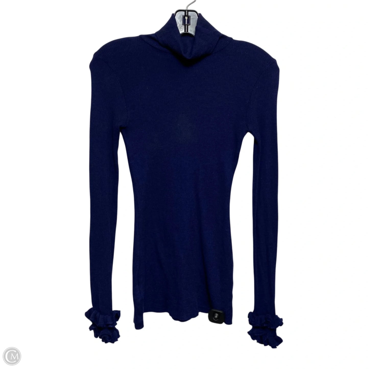 Top Long Sleeve By Anne Fontaine In Blue, Size: M