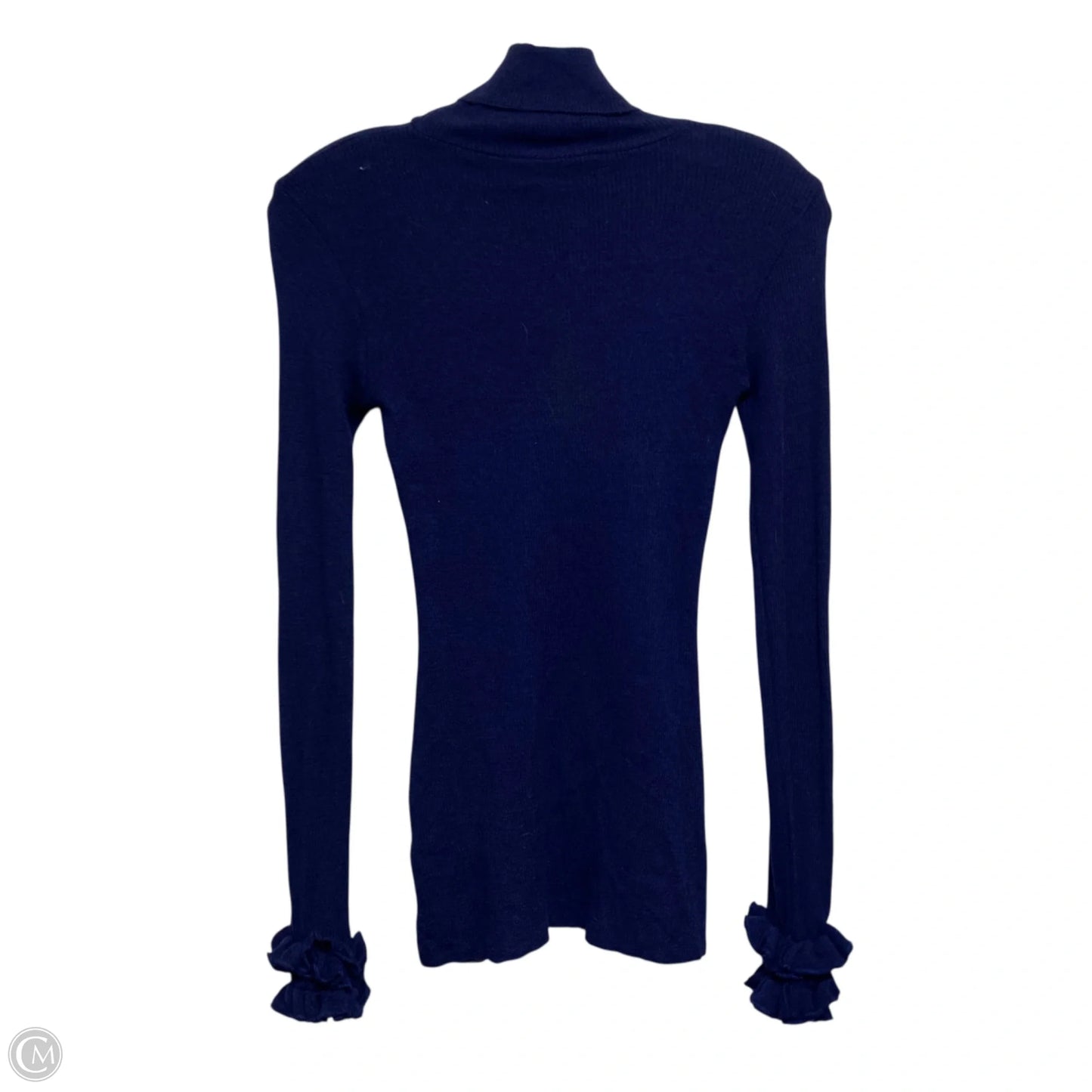 Top Long Sleeve By Anne Fontaine In Blue, Size: M