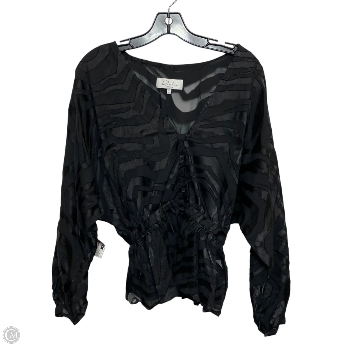 Top Long Sleeve By Lacdemie In Black, Size: S