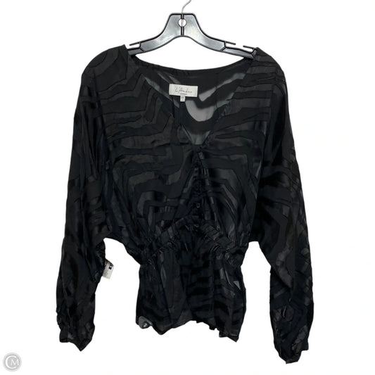 Top Long Sleeve By Lacdemie In Black, Size: S