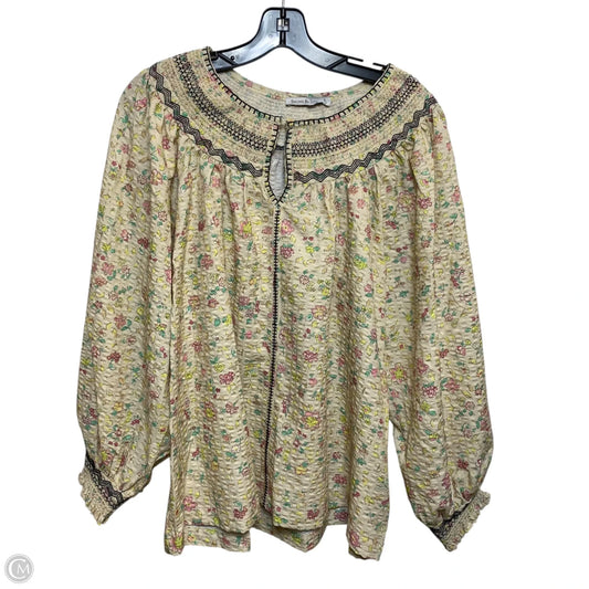 Top Long Sleeve By See And Be Seen In Yellow, Size: S