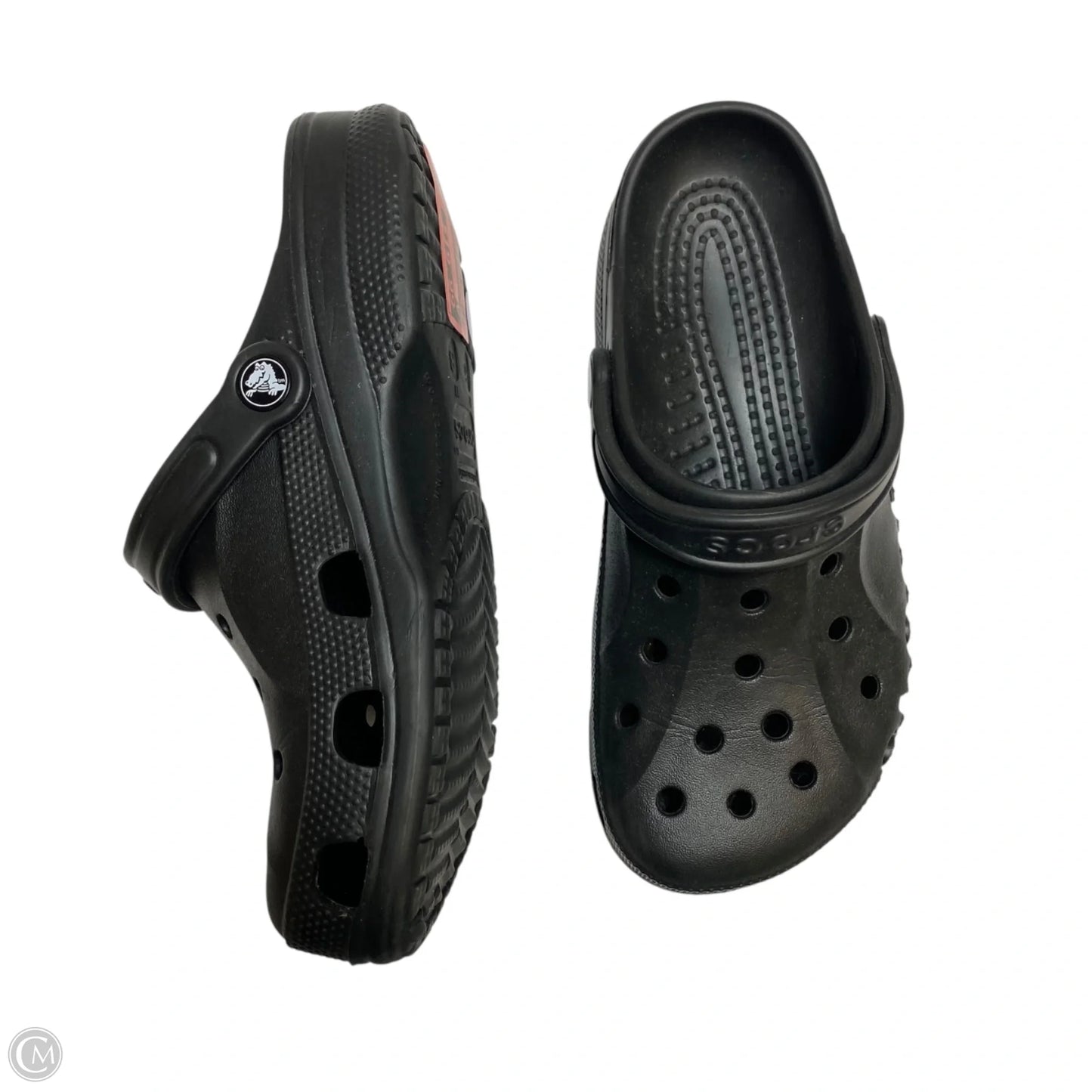 Shoes Flats By Crocs In Black, Size: 8