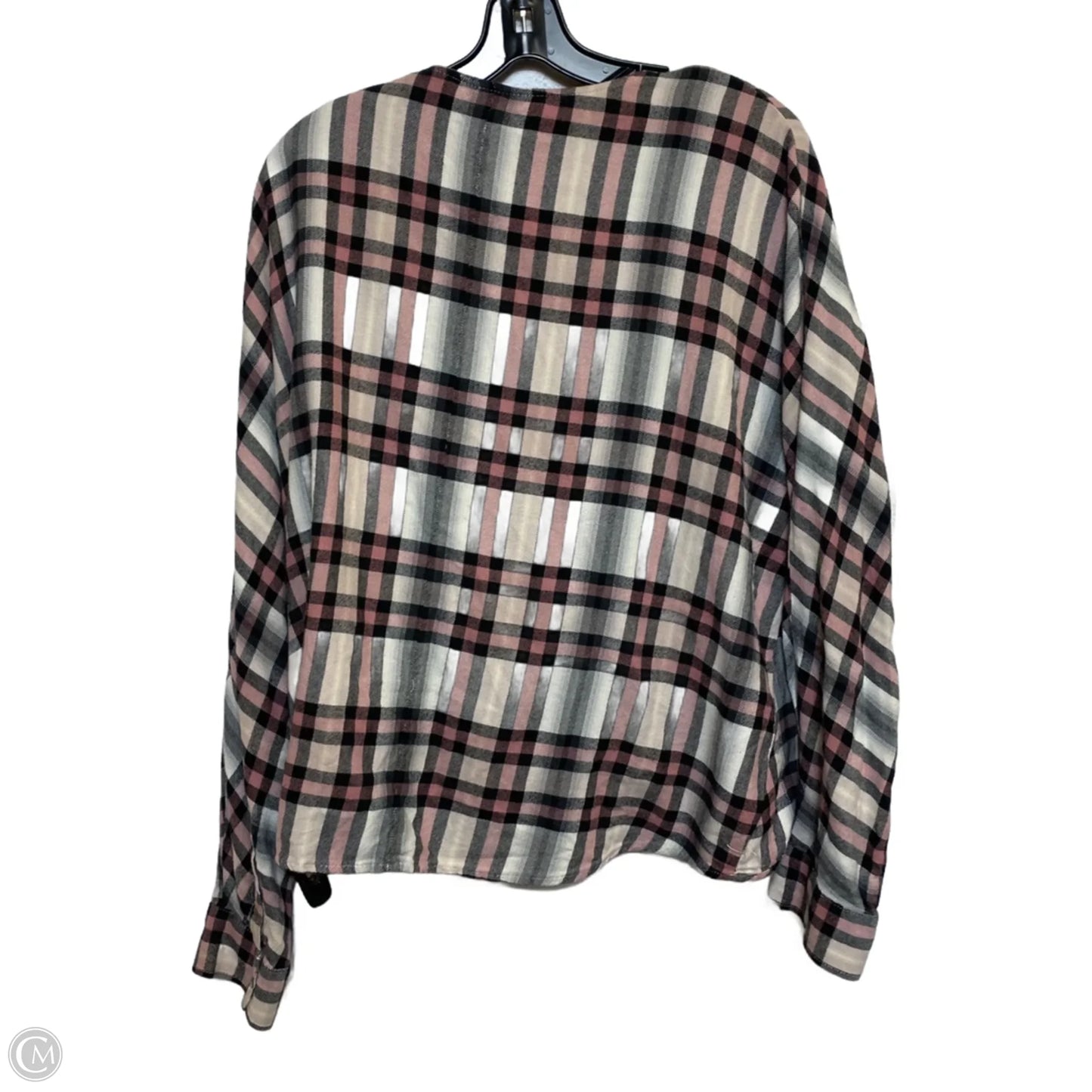 Top Long Sleeve By Express In Black & Pink, Size: L