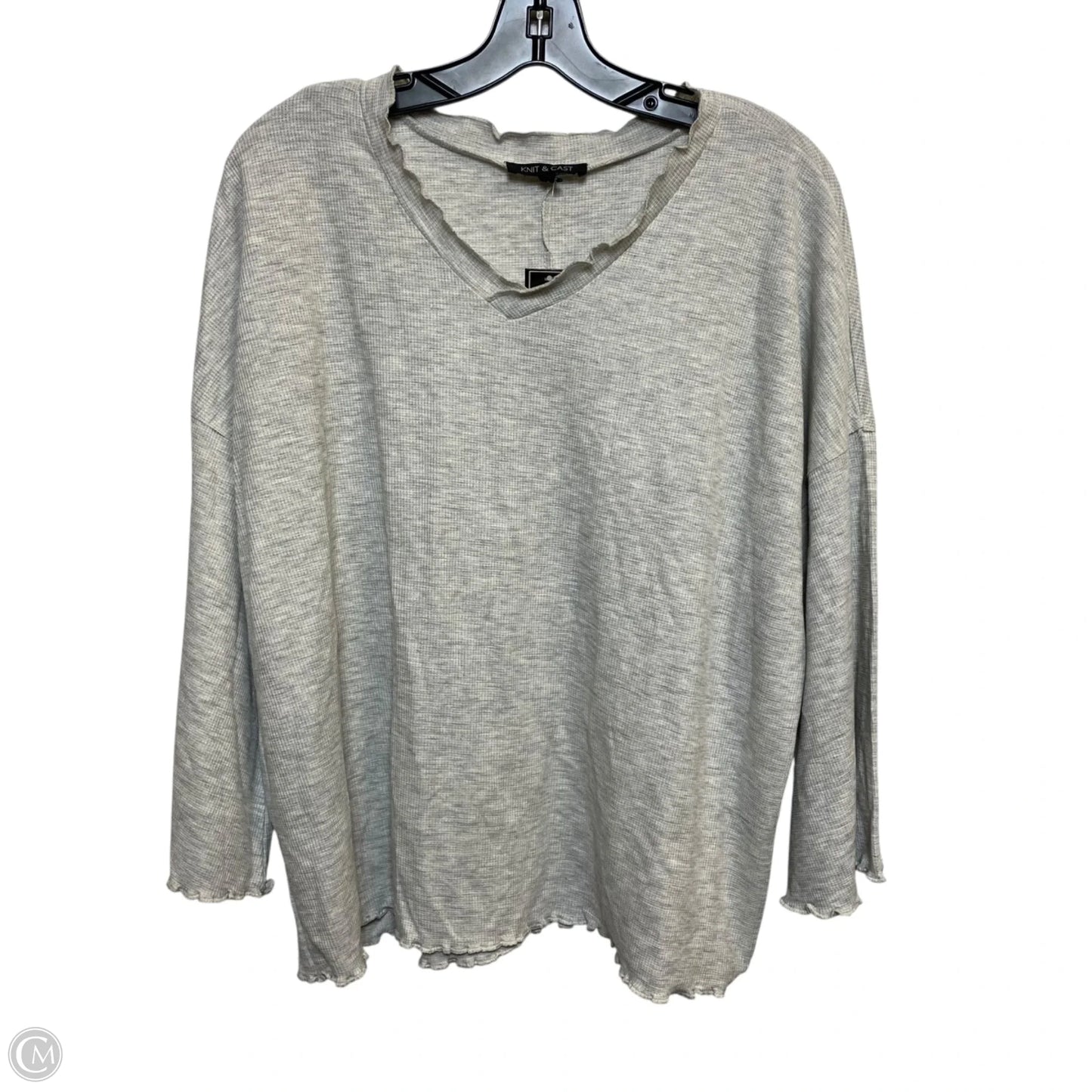 Top Long Sleeve By Knit & Cast In Grey, Size: Xl